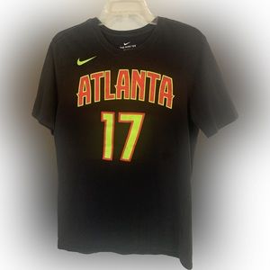 Nike Men’s L Large Atlanta Hawks Dennis Schroeder 17 Black SS T-Shirt Collect